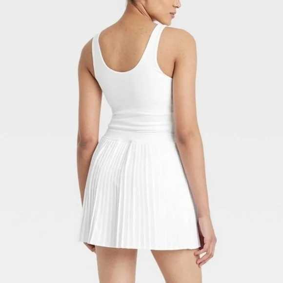 NWT All In Motion Pleated Active Dress White Small - Picture 3 of 4